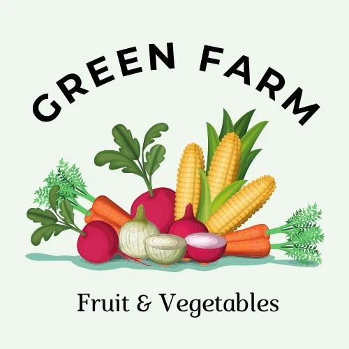Green farm fruit and vegetables
